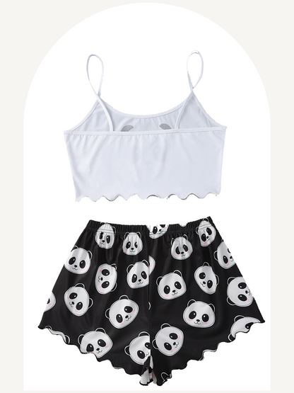 Panda printed summer pajamas