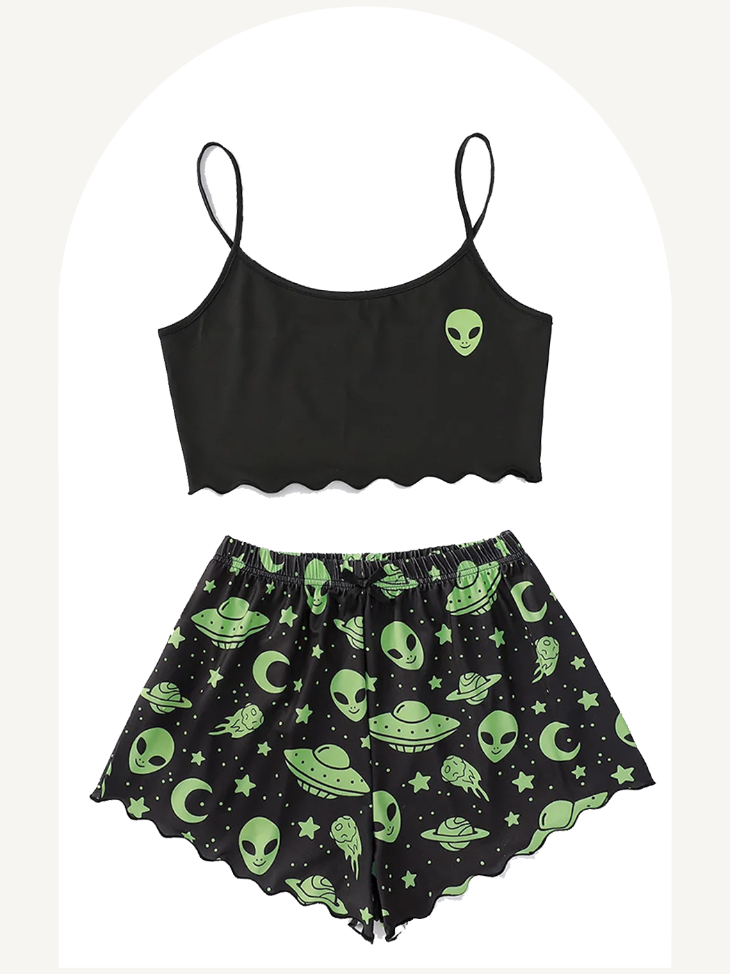 Alien print pajamas