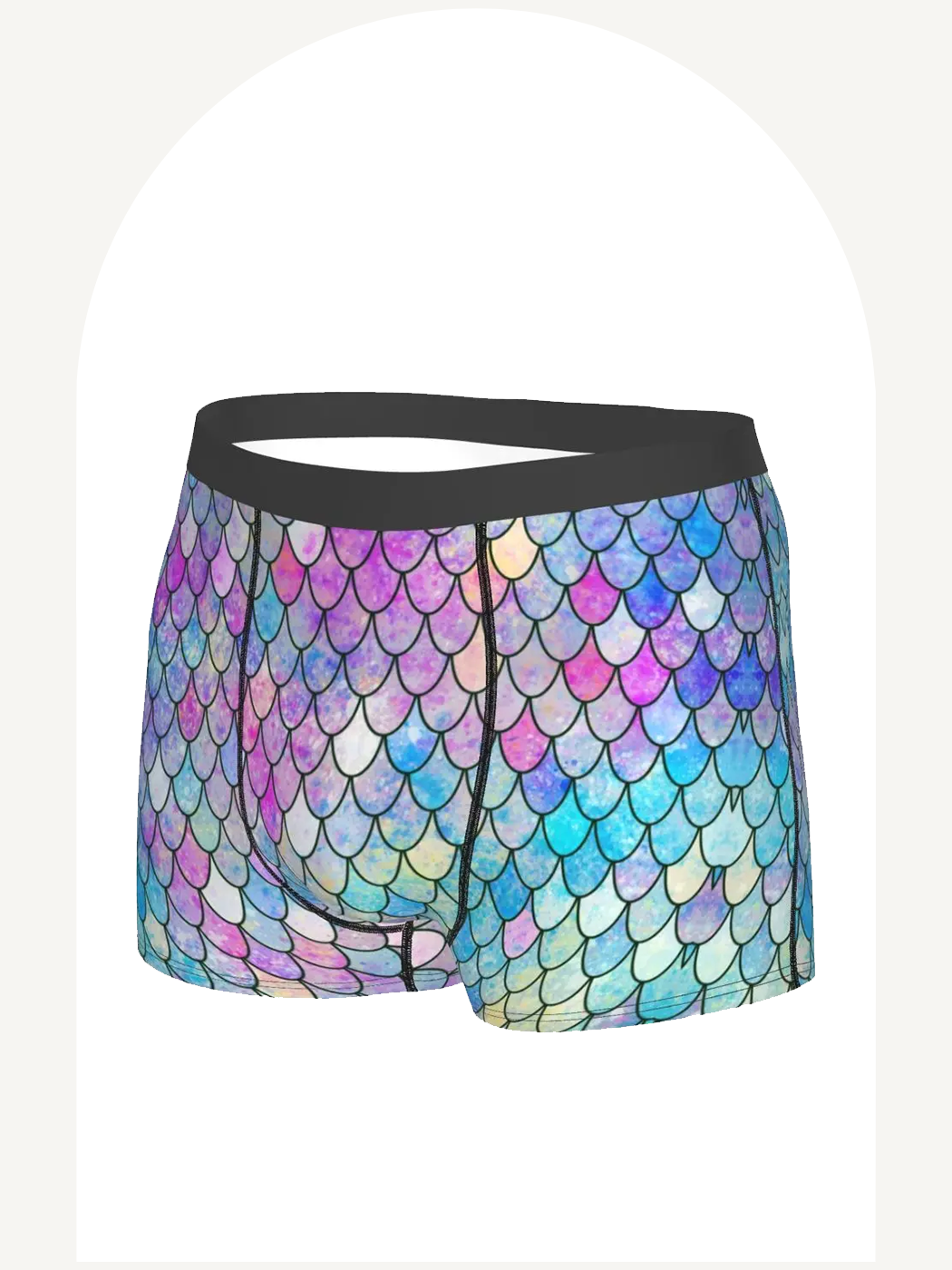 Mermaid scales boxer briefs