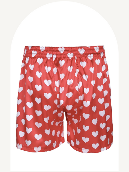 Heart printed classic boxer shorts