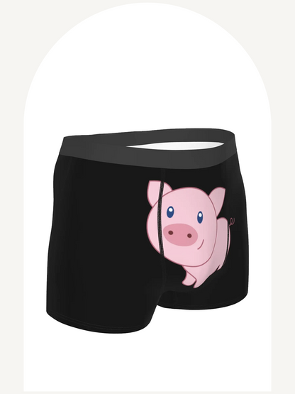 Cartoon pig boxer briefs
