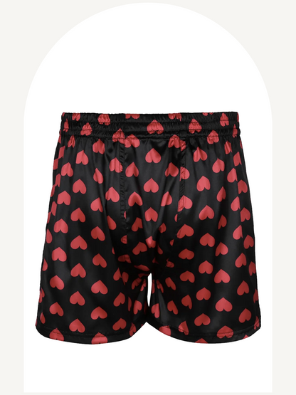 Heart printed classic boxer shorts