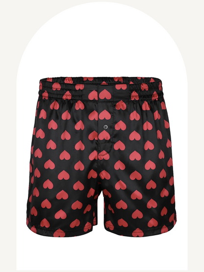 Heart printed classic boxer shorts