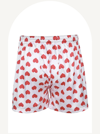 Heart printed classic boxer shorts