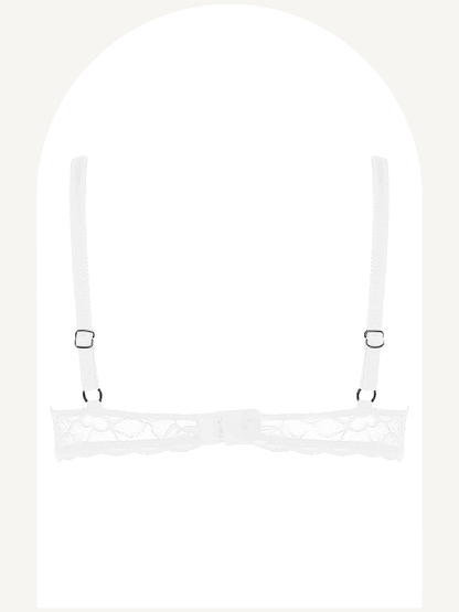 Lace half cup bra