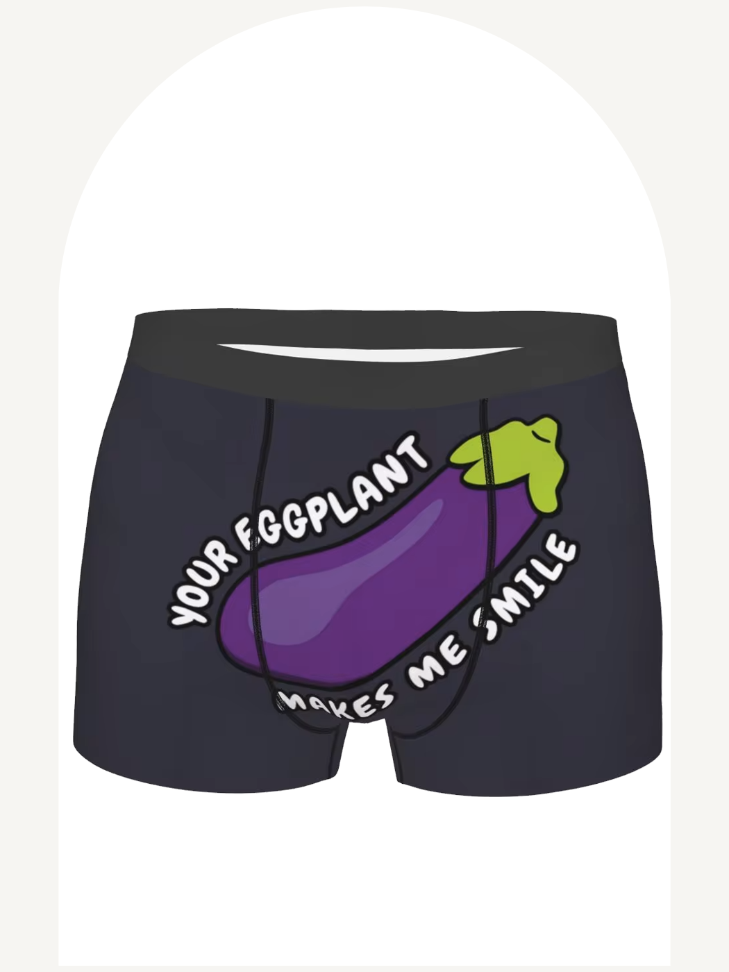 Boxer avec émojis d'aubergine amusants