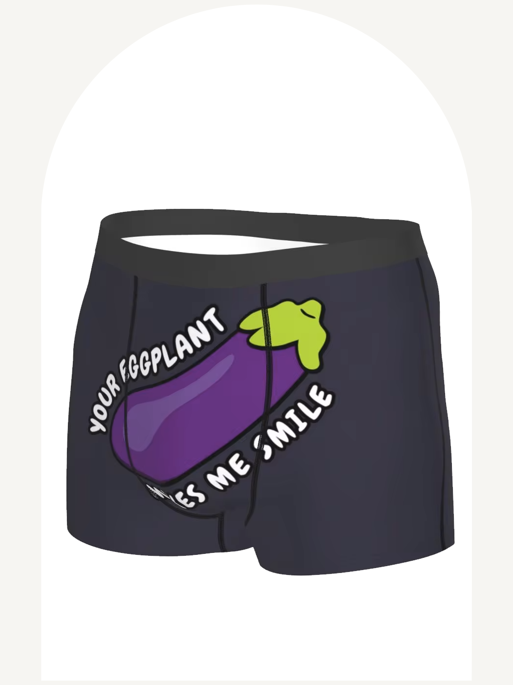 Boxer avec émojis d'aubergine amusants