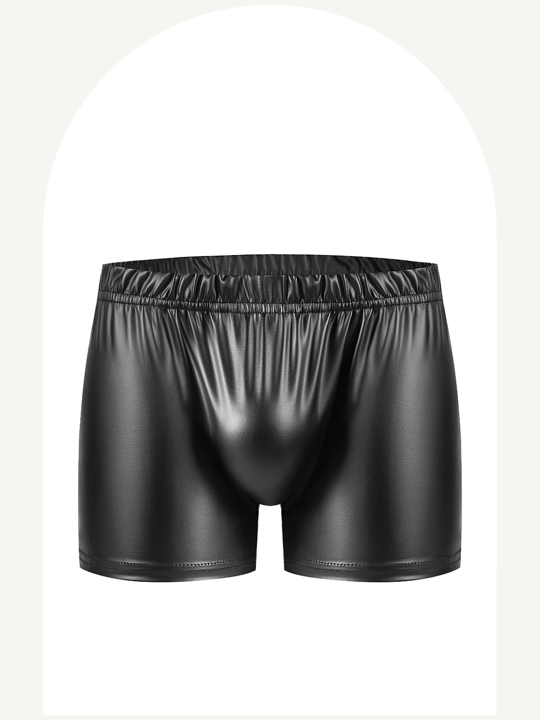 Black leather boxer briefs