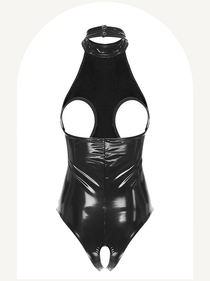 Latex bare breast bodysuit