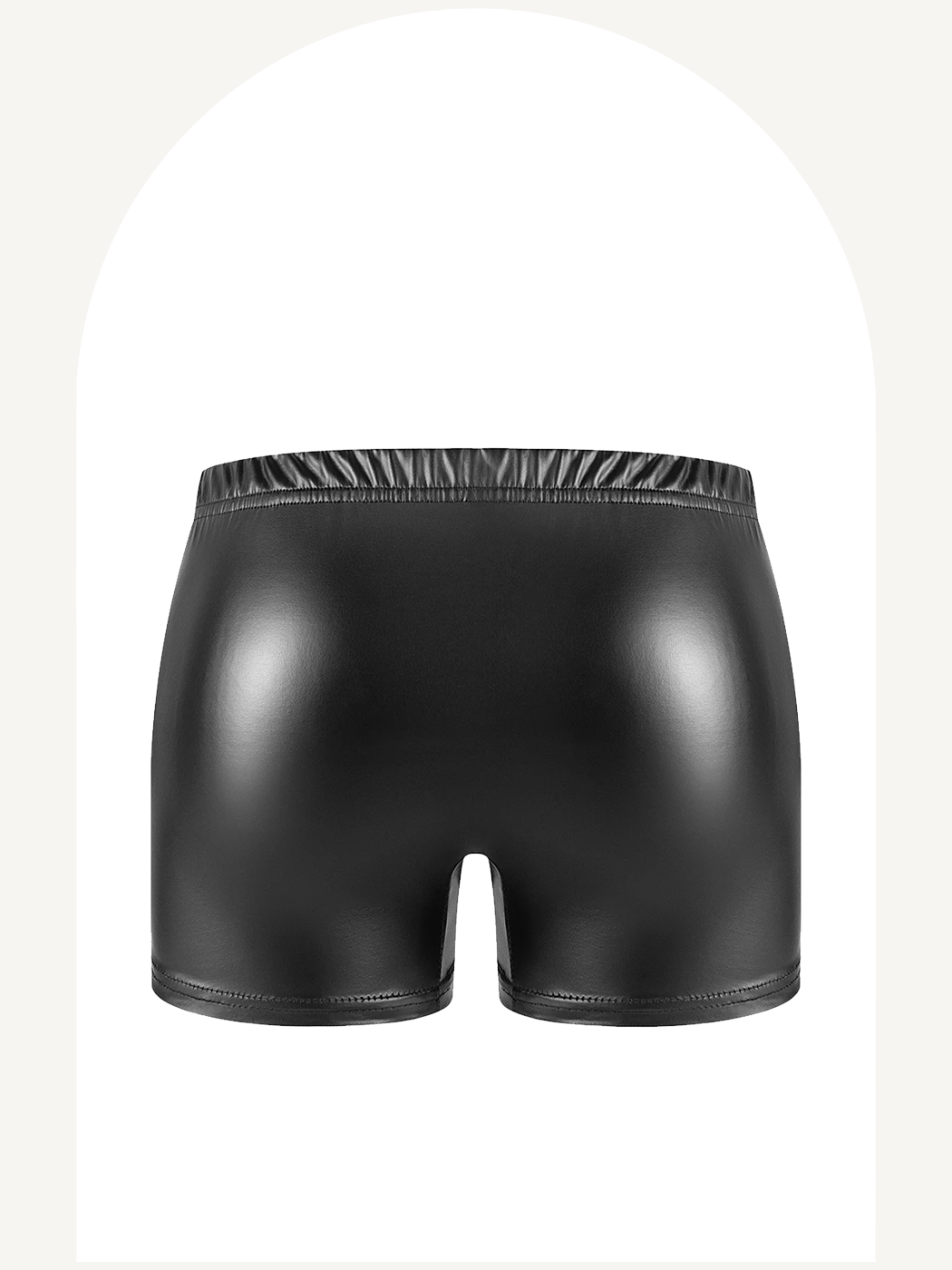 Black leather boxer briefs