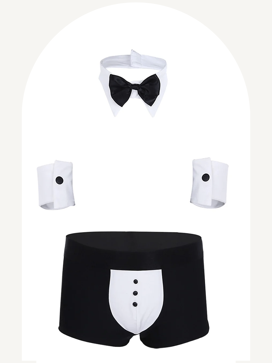 Men's waiter costume lingerie suit