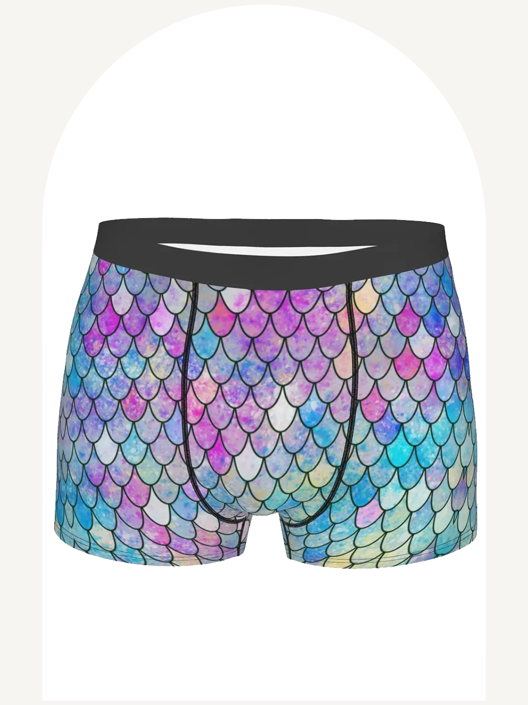 Mermaid scales boxer briefs