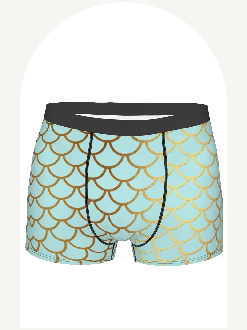 Fish scale boxer briefs