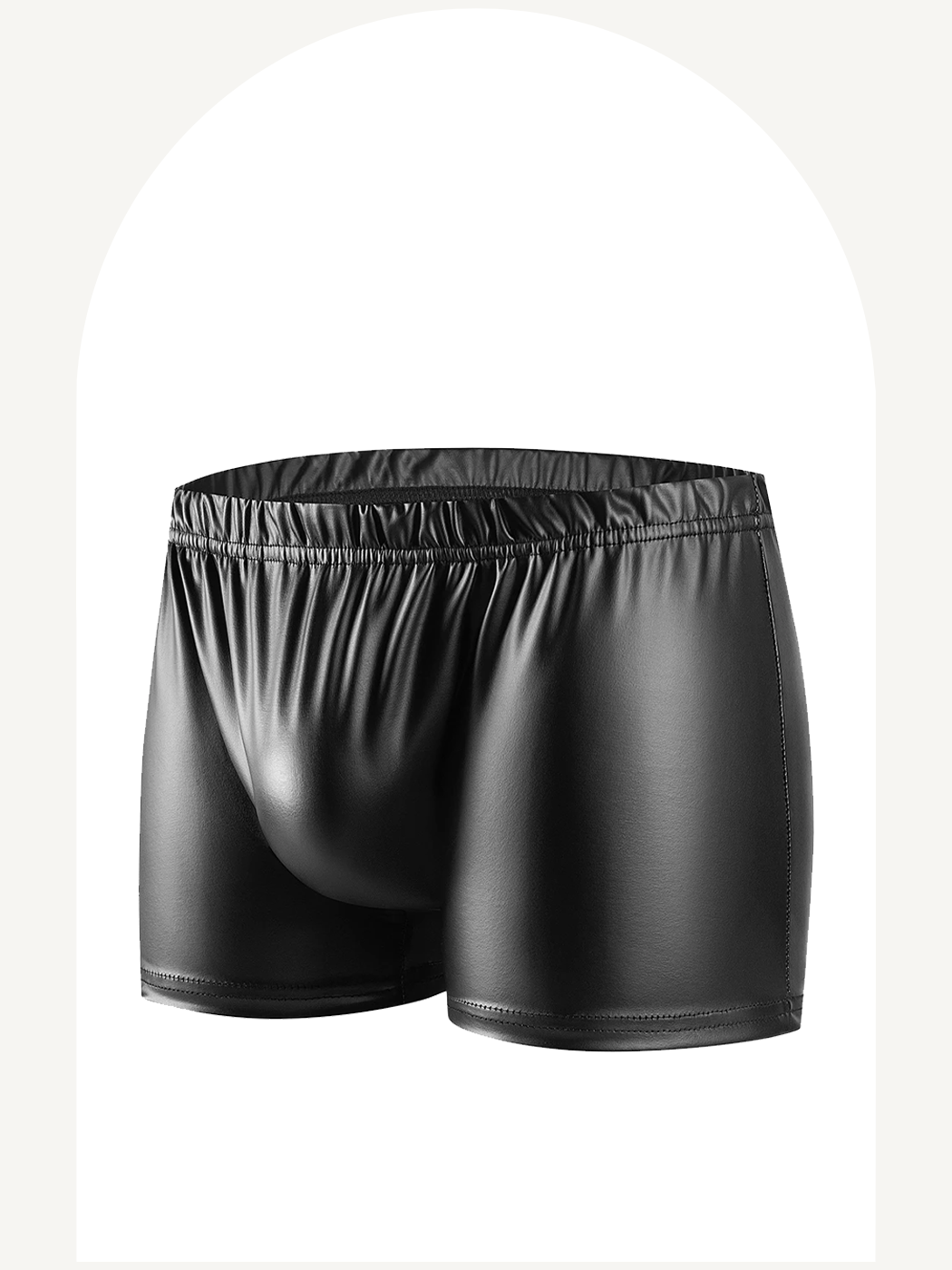 Black leather boxer briefs